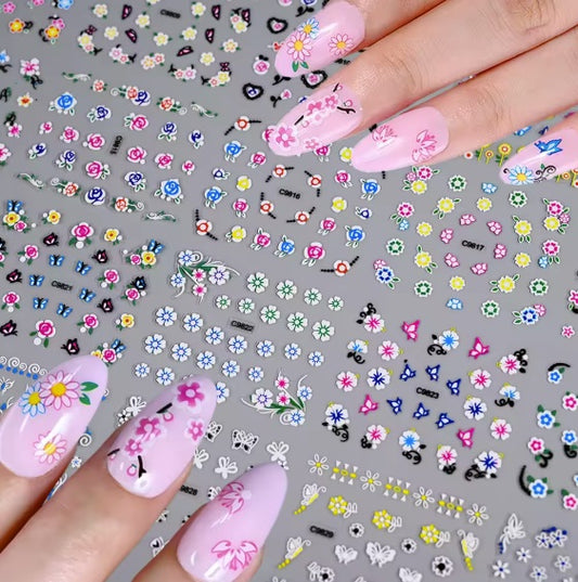 Autocollant ongle - FlowerNailStickers™ - Beauté Jouvence