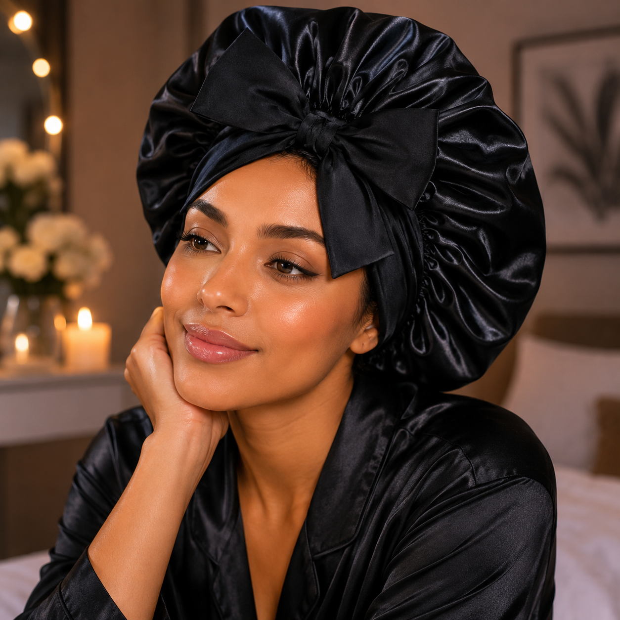 Bonnet de nuit satin - PureSatin™ - Beauté Jouvence