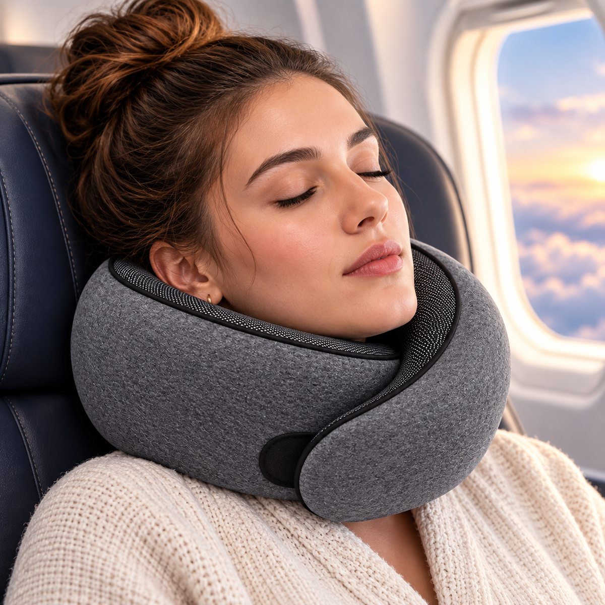 Oreiller de voyage mémoire de forme  - SnailPillow™ - Beauté Jouvence