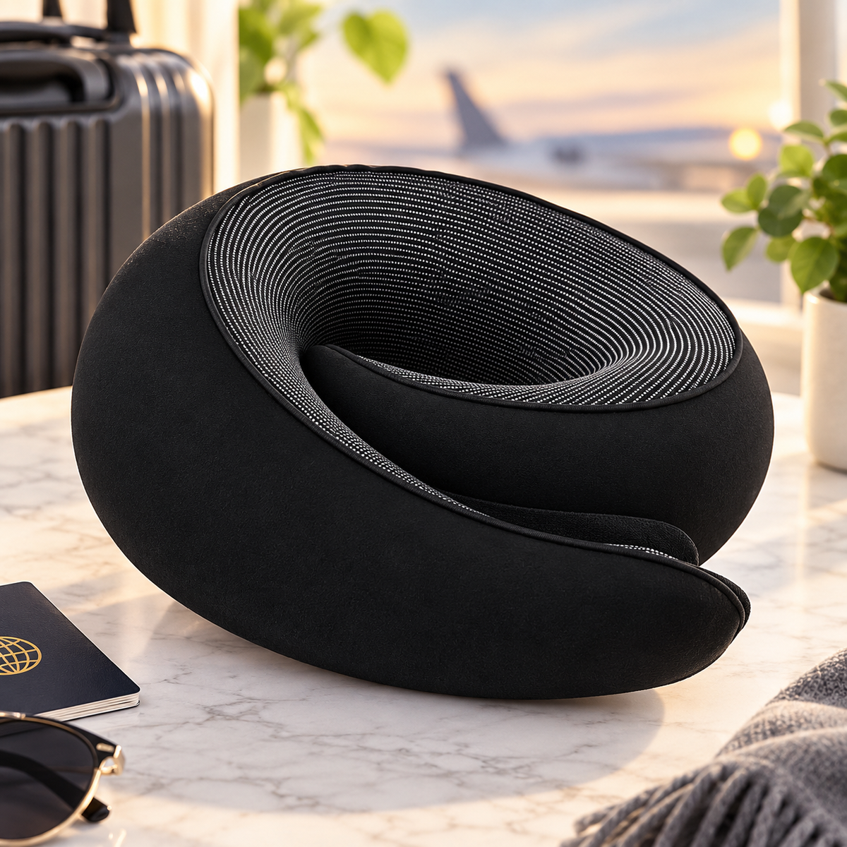 Oreiller de voyage mémoire de forme  - SnailPillow™ - Beauté Jouvence