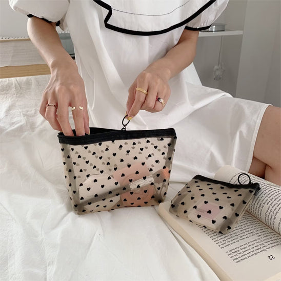 Trousse de maquillage pour femme - HeartTrio™ - Beauté Jouvence